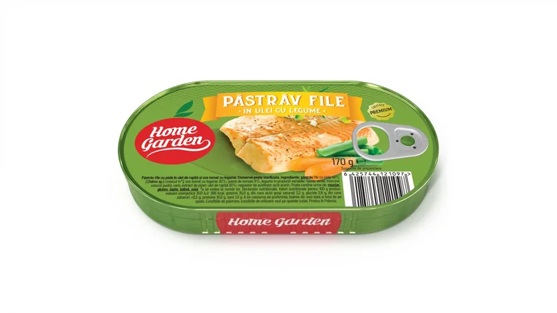 Home Garden Pastrav file in ulei cu legume 170G